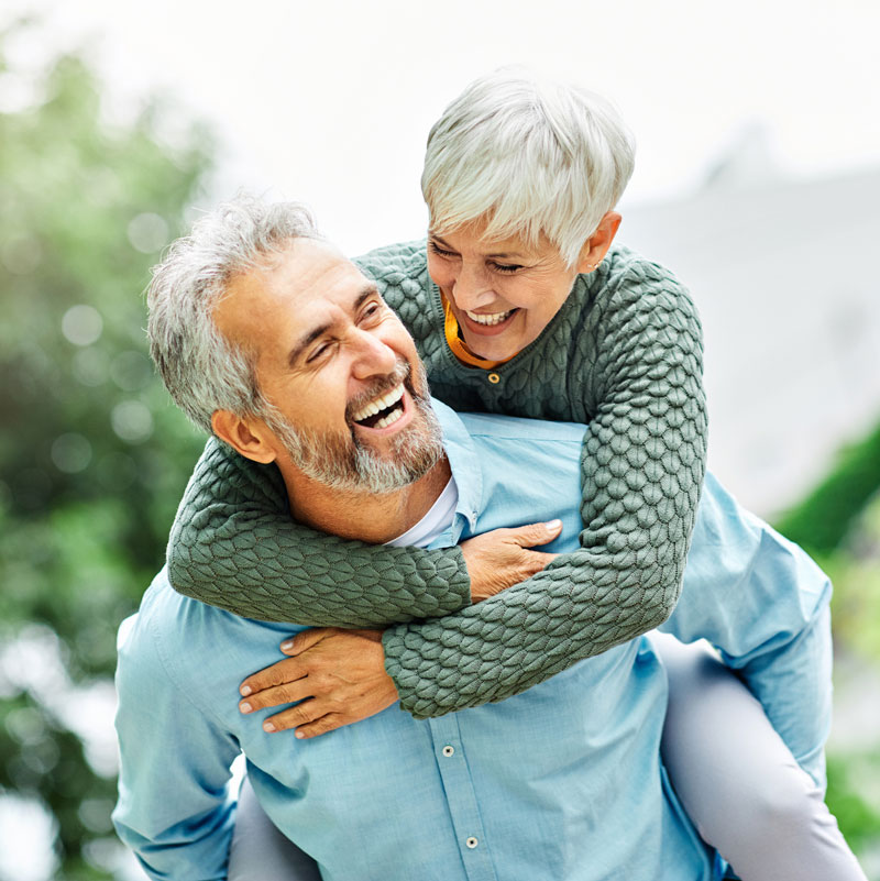 couple smiling