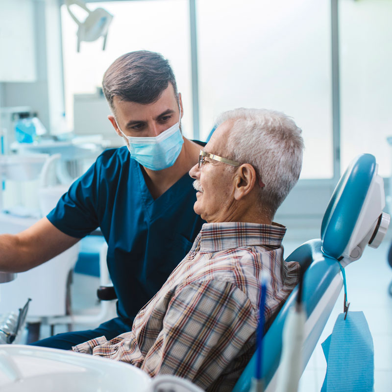 dentist and patient